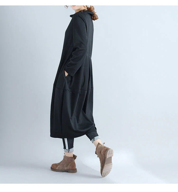 Fashion Plus Size Long Sleeve Hoodie Fall Dresses