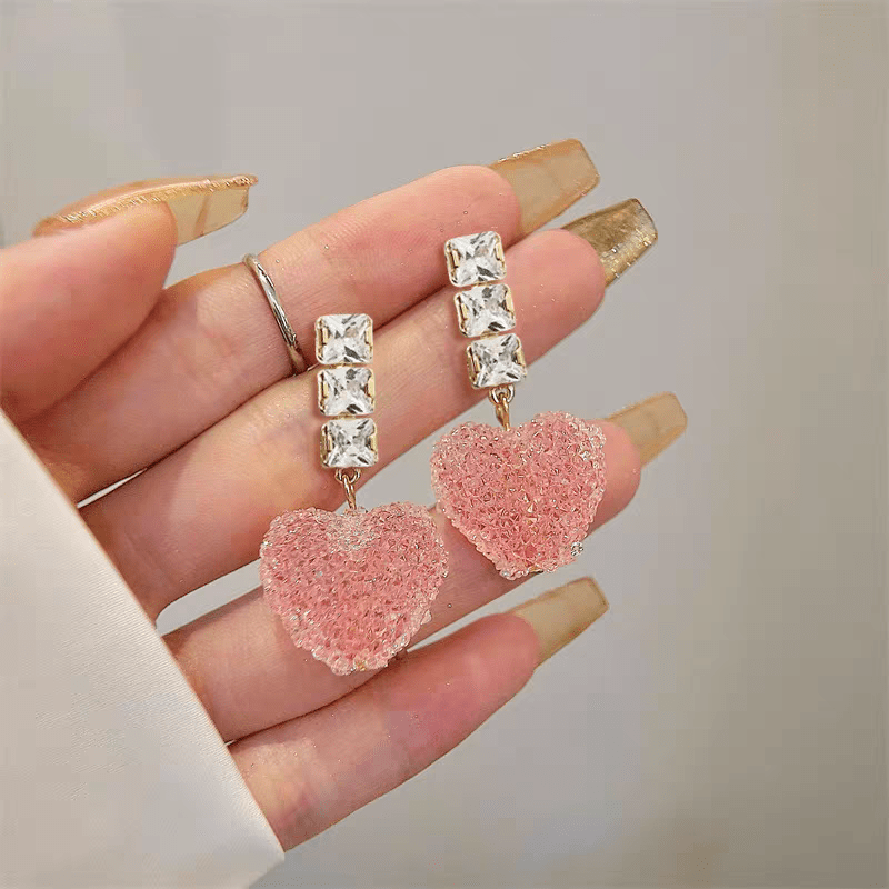 Crystal Candy Heart Earrings